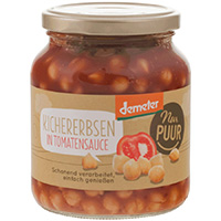 Nur Puur Kichererbsen in Tomatensauce demeter, 350 g