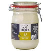 Ölmühle Solling Kokosöl nativ bio, 1 l Bügel-Glas