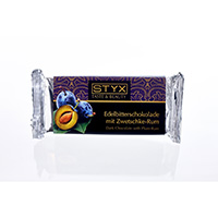 STYX Edelbitterschokolade mit Zwetschke-Rum bio